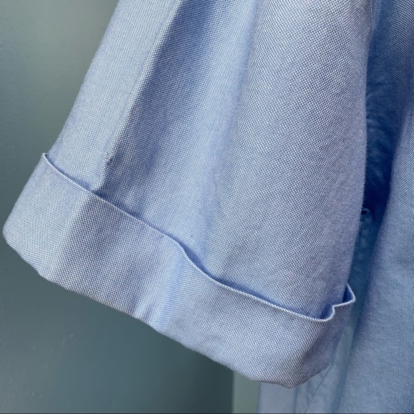 J. Crew Cotton Oxford Short Sleeve Cropped Top - Picture 5 of 8